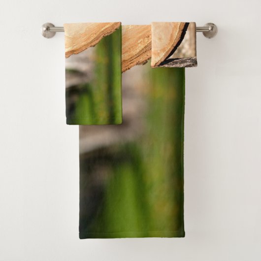 houten hart bad handdoek (Insitu)