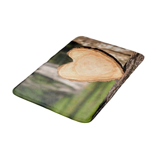 houten hart badmat (Gekanteld)