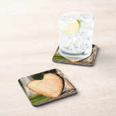 houten hart bier onderzetter (Rechterzijde)