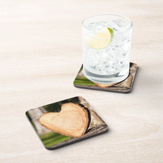 houten hart bier onderzetter (Rechterzijde)