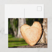 houten hart briefkaart (Voorkant / Achterkant)