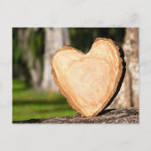 houten hart briefkaart (Voorkant)