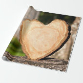 houten hart cadeaupapier (Uitgerold)