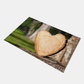 houten hart deurmat (Schuin)