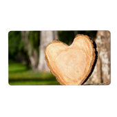 houten hart etiket (Voorkant)