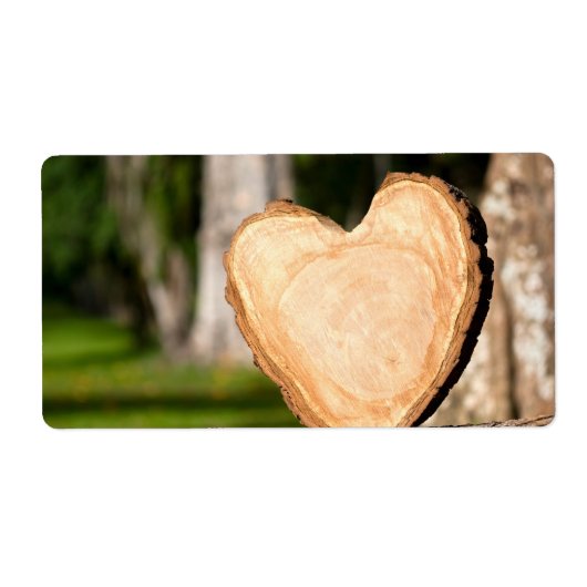 houten hart etiket (Voorkant)