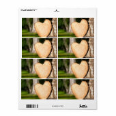 houten hart etiket (Full Sheet)