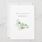 Houten Hart Eucalyptus Rustiek Vrijgezellenfeest Kaart (Achterkant)