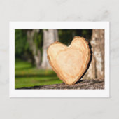 houten hart feestdagenkaart (Voorkant)
