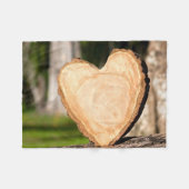 houten hart fleece deken (Voorkant (Horizontaal))