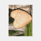 houten hart fleece deken (Voorkant)