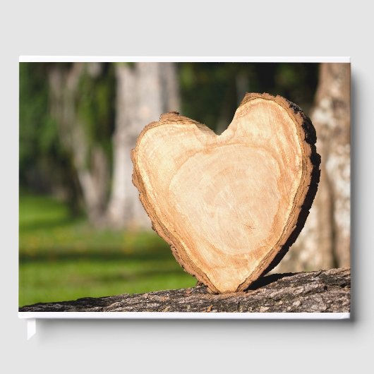 houten hart gastenboek (Voorkant)