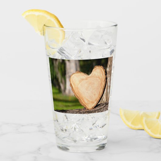 houten hart glas (Voorkant ijs)