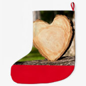 Houten hart grote kerstsok (Achterkant)