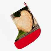 Houten hart grote kerstsok (Achterkant (Hangend))
