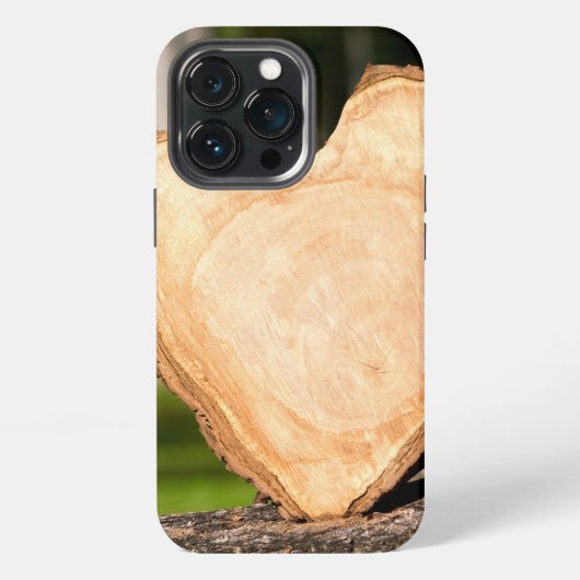 houten hart iPhone hoesje (Achterkant)