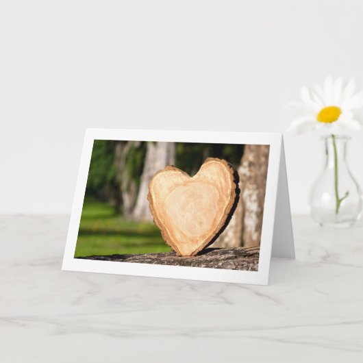 houten hart kaart (Kleine Plant)