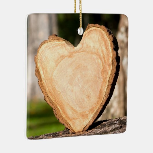 houten hart keramisch ornament (Rechts)