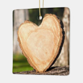 houten hart keramisch ornament (Links)