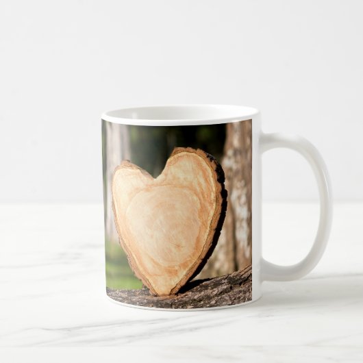 houten hart koffiemok (Rechts)