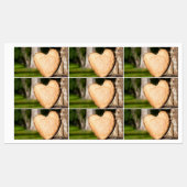 houten hart labels (Vel)