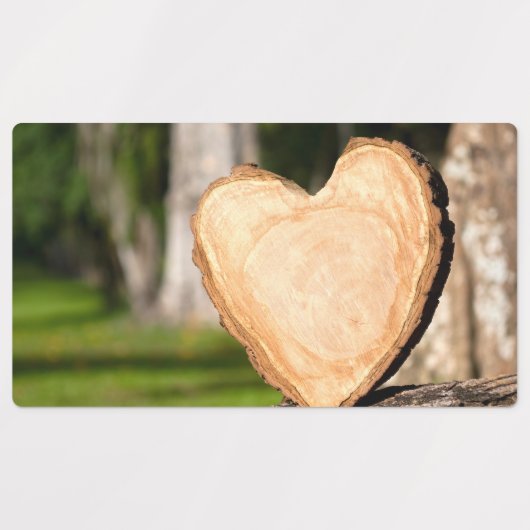 houten hart labels (Design 2)