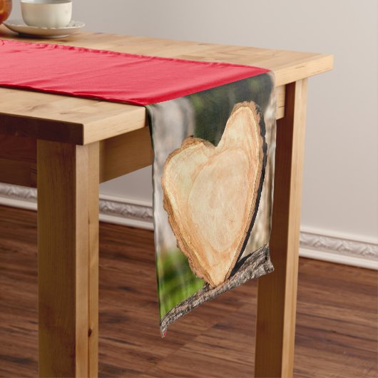 houten hart lange tafelloper (Voorbeeld)
