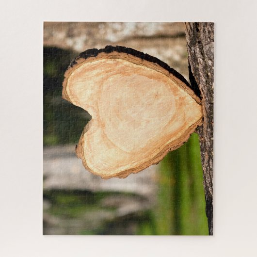 houten hart legpuzzel (Verticaal)