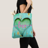 Houten Hart met Liefde Tote Bag (Dichtbij)