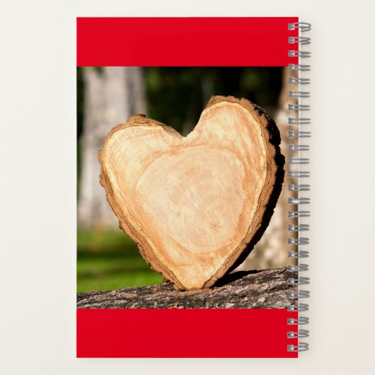 houten hart notitieboek (Achterkant)