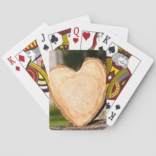 houten hart pokerkaarten (Achterkant)