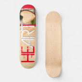 houten hart skateboard (Voorkant)