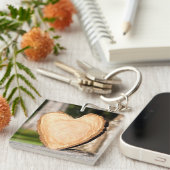 houten hart sleutelhanger (Voorkant Rechts)