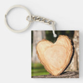 houten hart sleutelhanger (Voorkant)