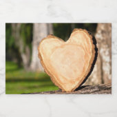 houten hart sparkling wijnetiket (Enkel label)