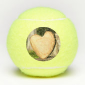 houten hart tennisballen (Voorkant)