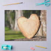 houten hart tissuepapier (Craft)