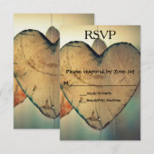 Houten Hartjes - RSVP Kaart (Voorkant / Achterkant)