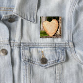 houten hartknop vierkante button 5,1 cm (In situ)