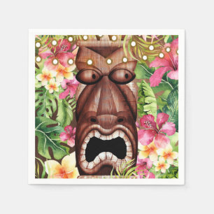 Houten Hawaiaanse Tiki Luau Zomer Verjaardagsfeest Servetten