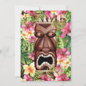 Houten Hawaiiaanse Tiki Luau Summer Birthday Party Kaart (Achterkant)