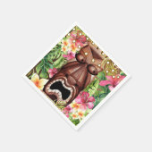 Houten Hawaiiaanse Tiki Luau Summer Birthday Party Servetten (Hoek)