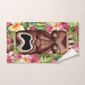 Houten Hawaiiaanse Tiki Luau Zomer Tropisch Bad Handdoek (Handdoek)