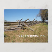 houten hek in Gettysburg PA Briefkaart (Voorkant)