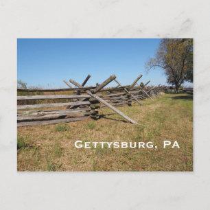 houten hek in Gettysburg PA Briefkaart