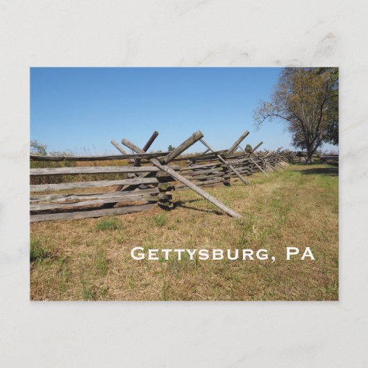 houten hek in Gettysburg PA Briefkaart (Voorkant)