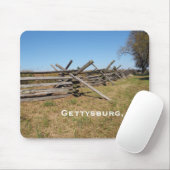 houten hek in Gettysburg PA Muismat (Met muis)