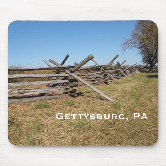 houten hek in Gettysburg PA Muismat (Voorkant)