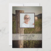 Houten hek Post Boerderij Viering van het Leven Kaart (Voorkant)