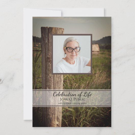 Houten hek Post Boerderij Viering van het Leven Kaart (Voorkant)